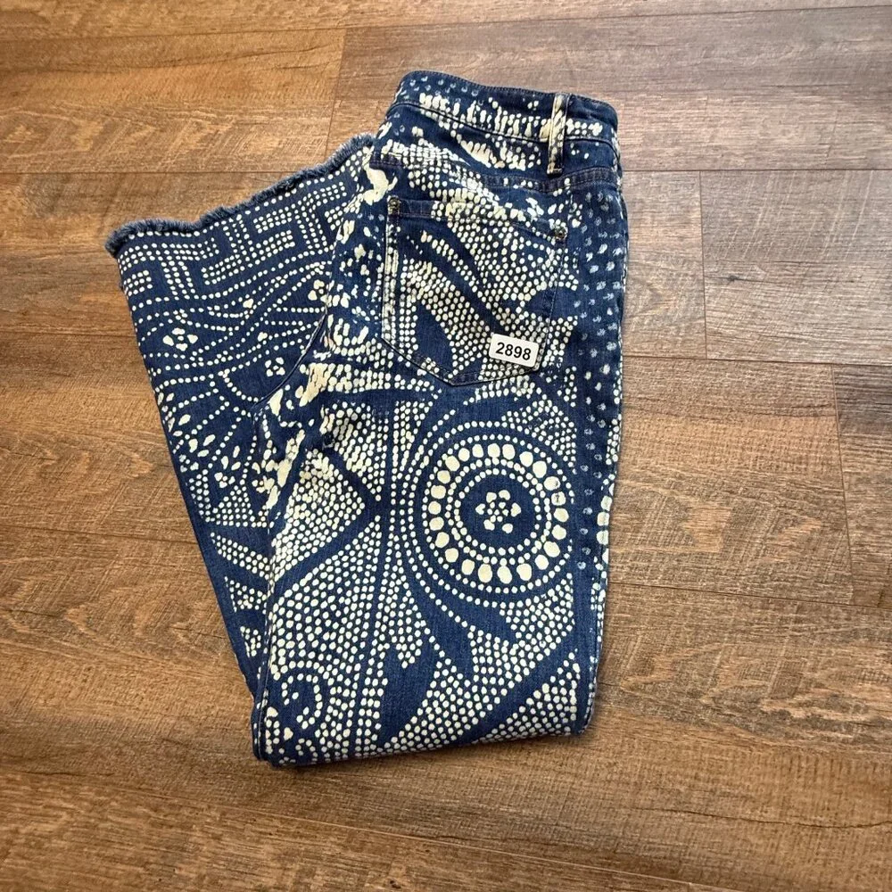 Women's Free People Bleached jeans Sz 31 Boho Fesitval Jeans - Picture 3 of 15